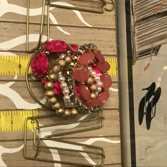 5Pcs Fashion Stretch Bracelet Set Pink - Picture 8 of 12